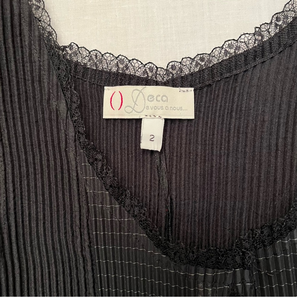 Deca De Vous a Nous Black Sleeveless Long Dress Couture France Size T2 = 8 - Picture 11 of 16